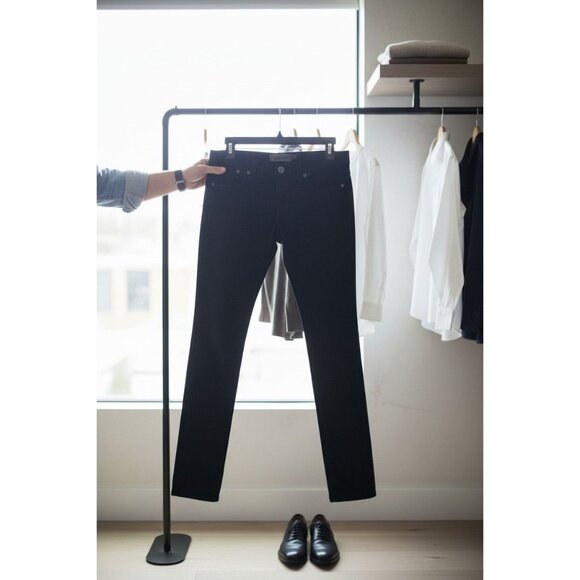 Frankie B. Low Rise Black Jeans Womens Slim Fit Cotton/Spandex 26 Waist 33" Inse - Picture 3 of 16